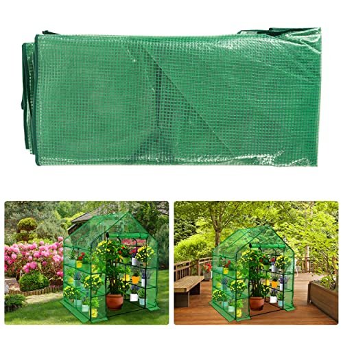 SUNGIFT 57x61x80 Inch Greenhouse Replacement Cover with Roll